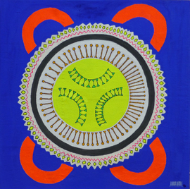89 cm x 89 cm, acrylic on canvas